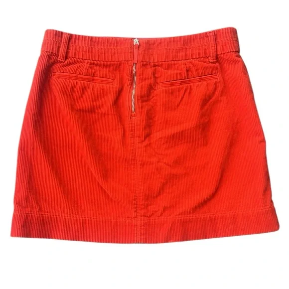 LOFT Burnt Orange Corduroy Mini Skirt - Picture 2 of 5
